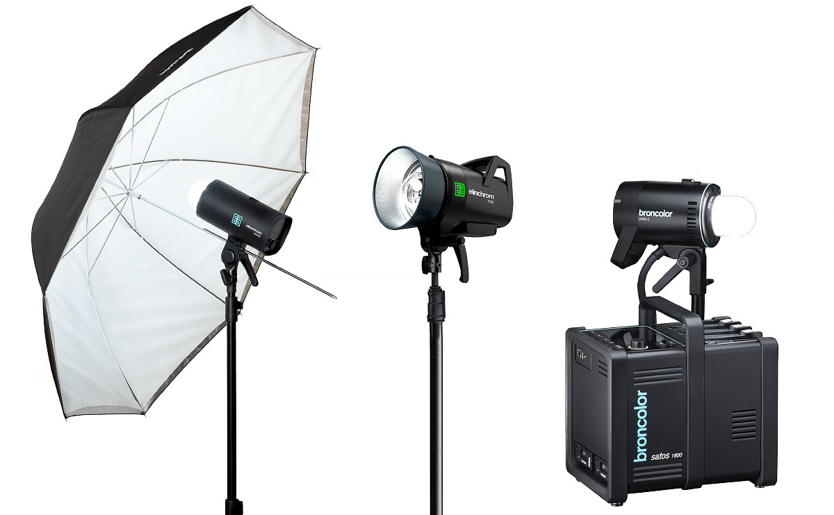Elinchrom and broncolor studio flashes