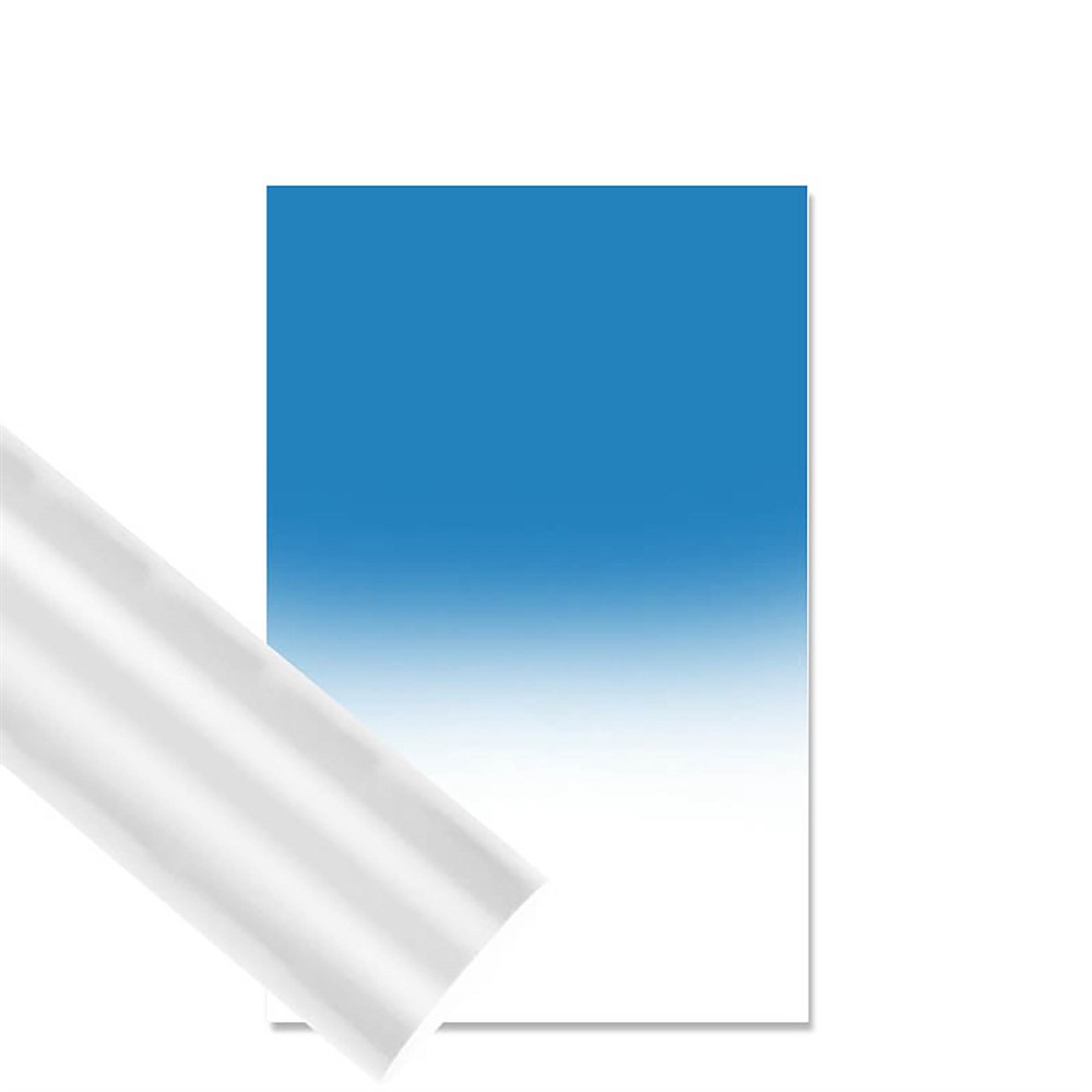 Colorama PVC Tonande Bakgrund 110x170cm Bluebell-Vit