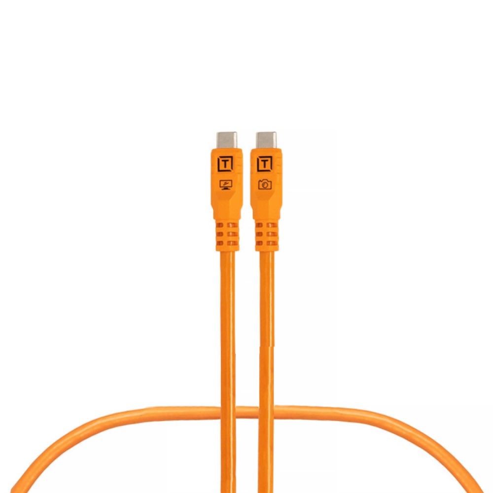 TetherPro Optima 10G USB-C, 0.9m, Straight to Straight, Orange