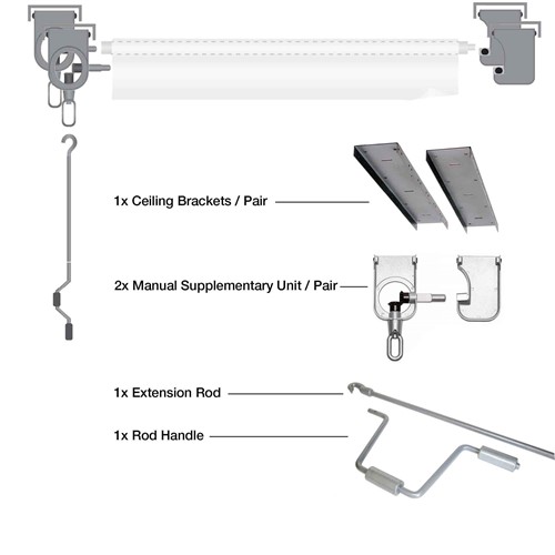 RollEasy Bakgrundssupport Tak 2st 2.72m
