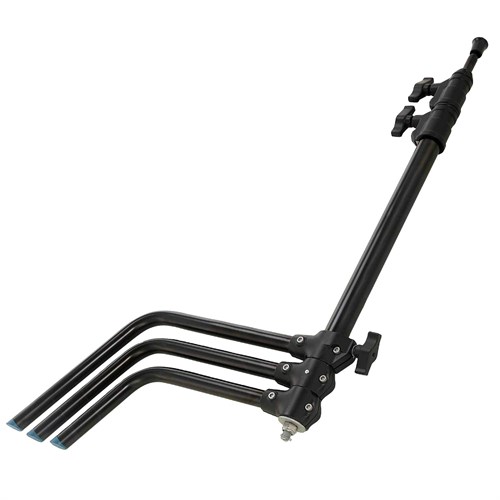 Stativet kan vikas platt under transport