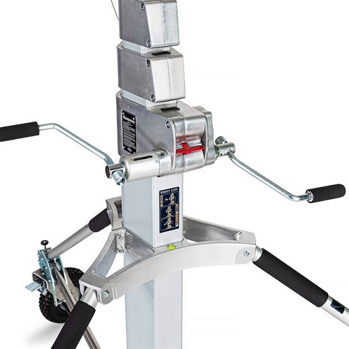 Winch-driven hoisting system