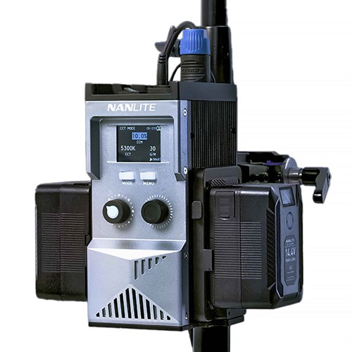 Dubba V-Mount batterier kan anslutas