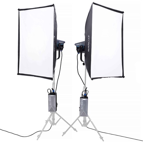 Two Lights with Softboxes & Rolling Case