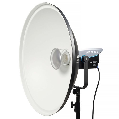 Light bounces off a deflector plate