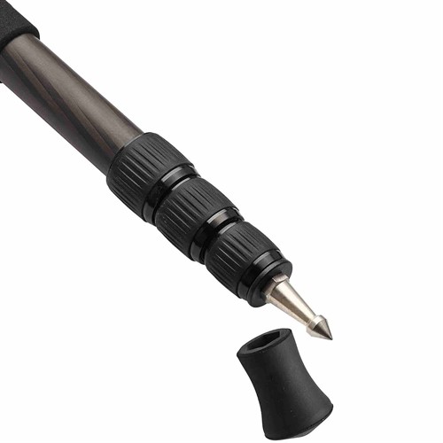 Steel spike underneath the rubber cap