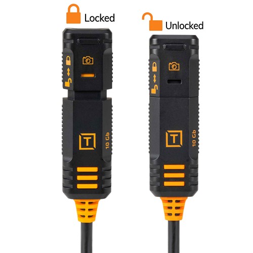 The orange indicator confirm locked