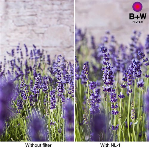 Bildexempel med och utan närbildslins NL-1