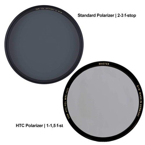 Master HTC är betydligt ljusare än andra polfilter