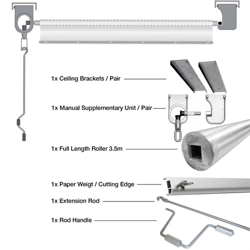 Colorama Bakgrundsupphängning RollEasy Tak 3.55m | 1 Papper