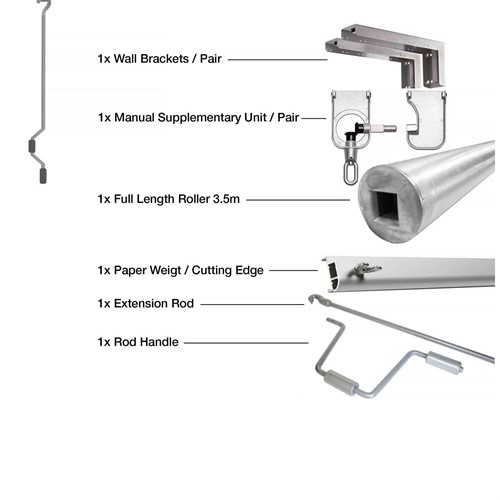 RollEasy Bakgrundsupphängning Vägg 3.55m | 1 Papper