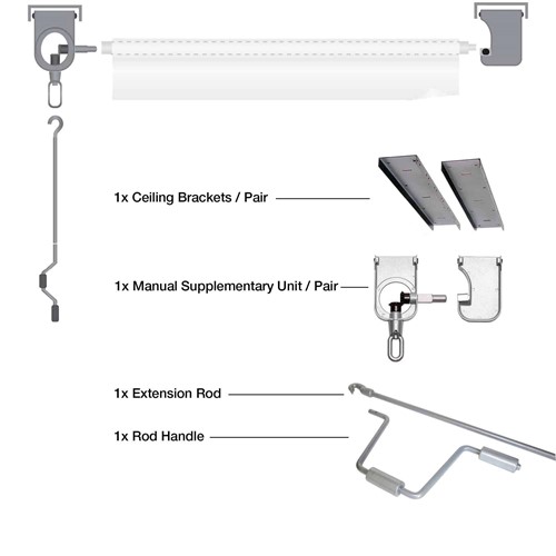Colorama RollEasy Ceiling Mount One Vinyl 3.55m