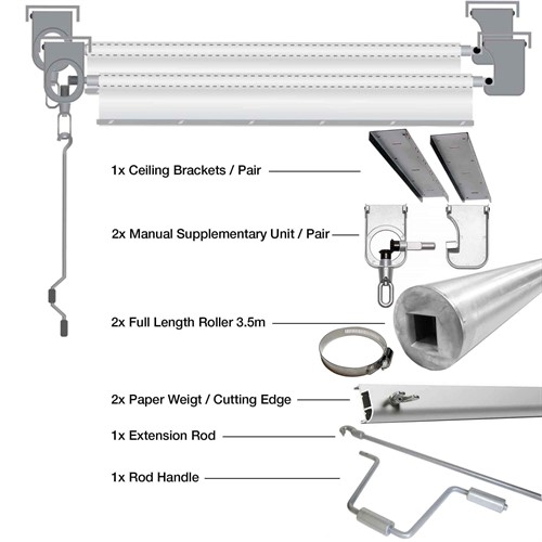 Colorama RollEasy Ceiling Mount 2 Paper 3.55m
