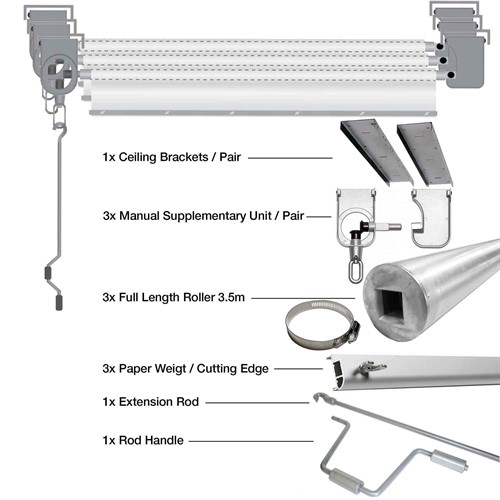 Colorama RollEasy Ceiling Mount 3 Paper 3.55m