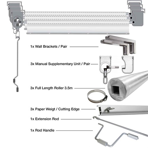 Colorama RollEasy Wall Mount 3 Paper 3.55m