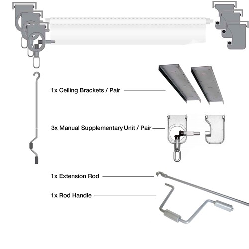 RollEasy Ceiling Mount 2.72m | 3 Vinyl