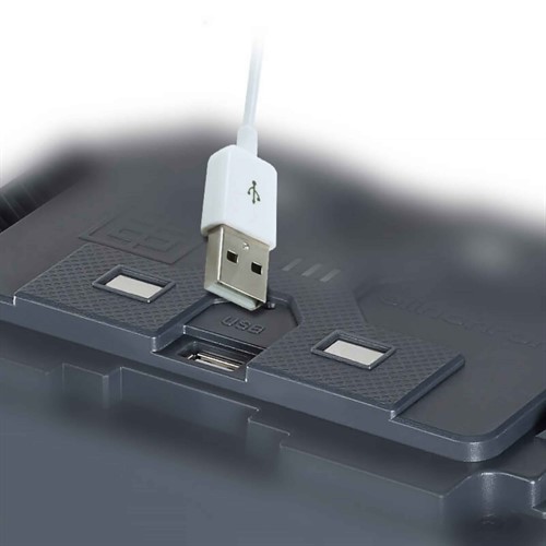 USB kontakt för laddning av mobiltelefon m.m.