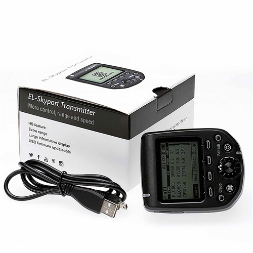 Levereras med USB kabel för mjukvaruuppdatering