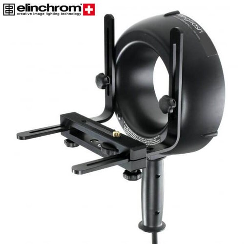 Elinchrom Ringblixt levereras med kamerahållare