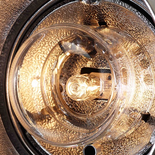 Dome Klarglas skyddar blixtrör och insällningslampa