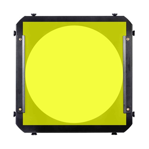 Gelatinfilter med storlek 21x21cm monterad på hållaren