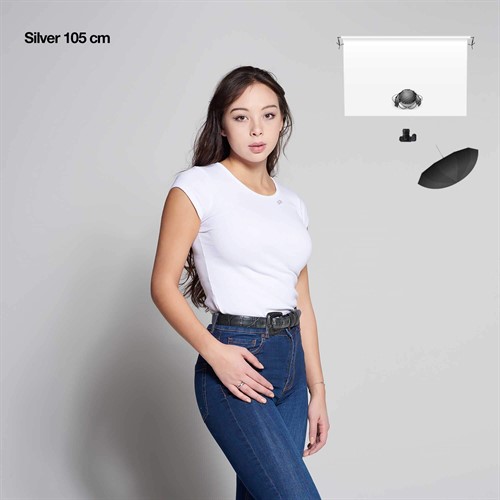 Elinchrom silver paraply riktat från modell