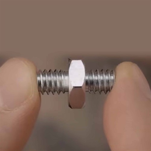 Converts a 1/4" female thread into male thread