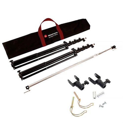 Levereras i väska, 2x stativ, bom och 2x tiltleder