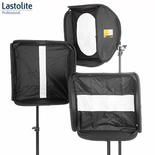 Bilden visar diffusorer monterade på softbox.