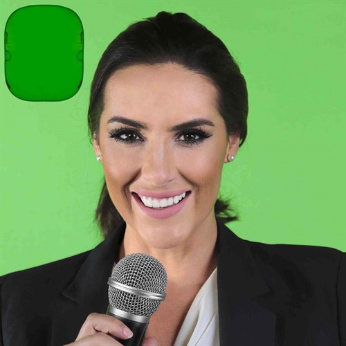 En sida är Chroma Key Grön