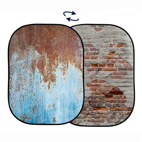 Manfrotto Background 1.5x2.1m Rusty Metal/Plaster Wall