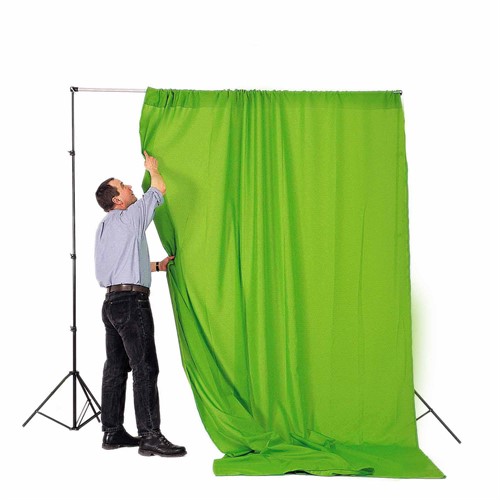 Greenscreen med stativ (extra tbh)