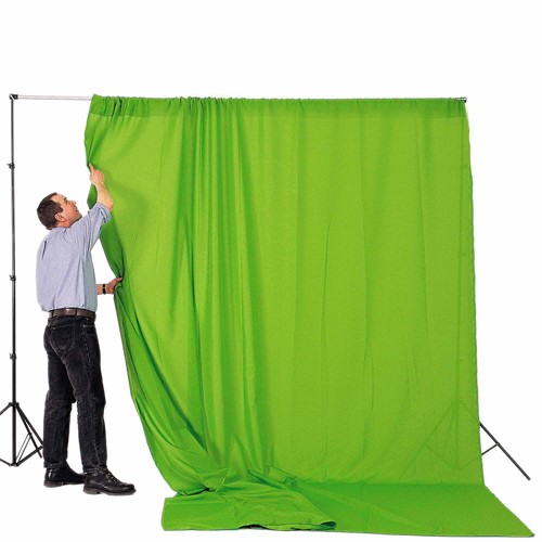 Greenscreen med stativ (extra tbh)