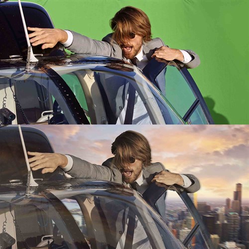 Lägg in bakgrunder i efterproduktion