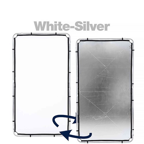 Både vit och silver reflekterande yta(dubbelsidig)