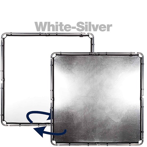 Reflexskärm med Silver-Vit sida