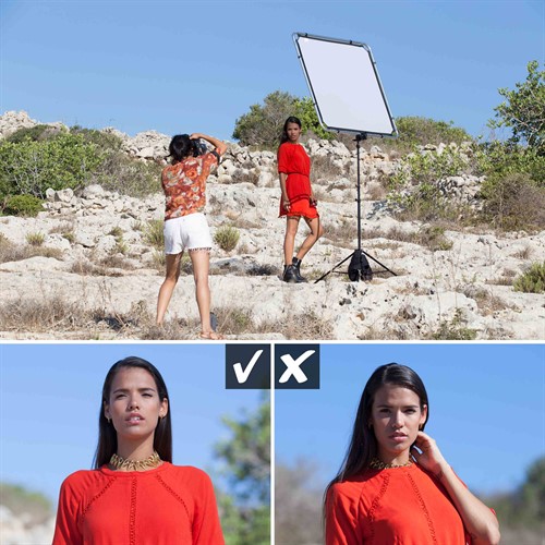 Diffuserar hårt solljus