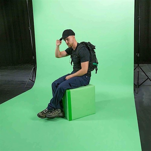 Studio med chromakey fotografering