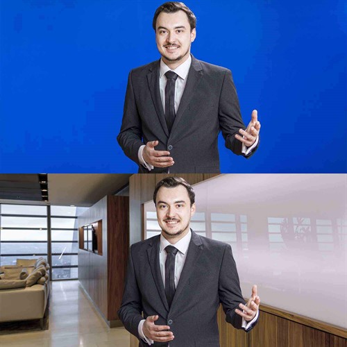 Manfrotto Panorama Tyg 4 m Chroma Key Blå