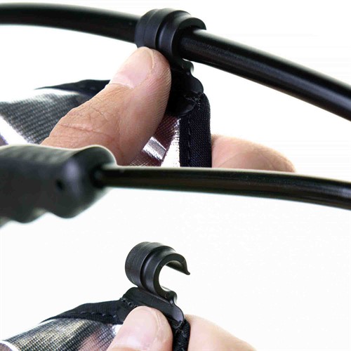 Duken monteras med clips