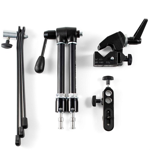 Designed to hold a light fixture or camera in place