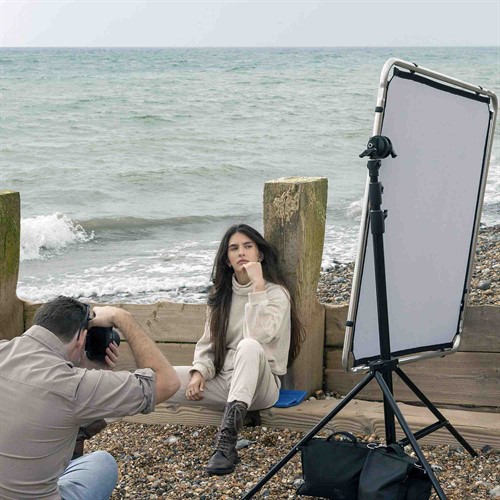 Manfrotto Scrim fungerar lika bra ute som inne