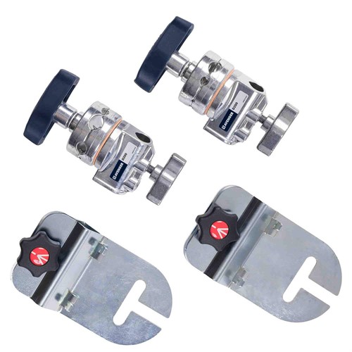 Två Grip Heads med beslag ingår i kitet