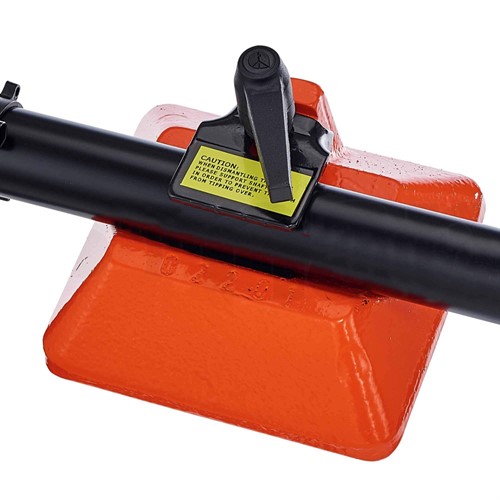 Vikten kan monteras på rör, diameter 22-35mm