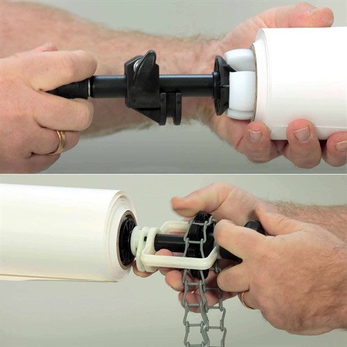 Skjut in expander i bakgrundspappret