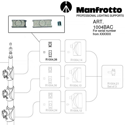 Manfrotto reservdelar belysningsstativ