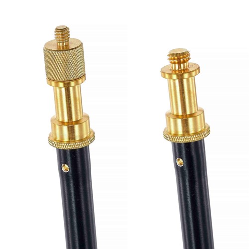 5/8 tapp, samt 3/8 gänga samt 1/4 med adapter