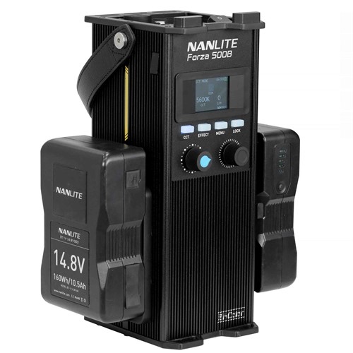 Kan kompletteras med V-lock batterier