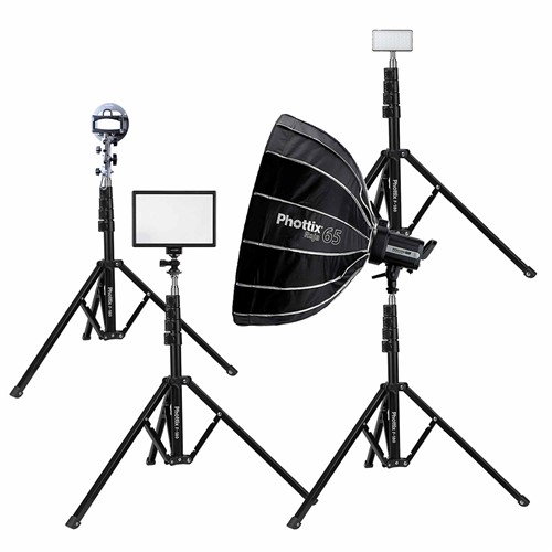 Perfekt stativ för blixt och LED panel