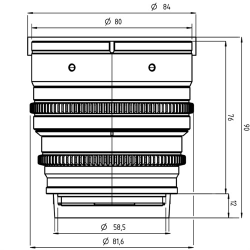 ISCOspherical lens dimensions